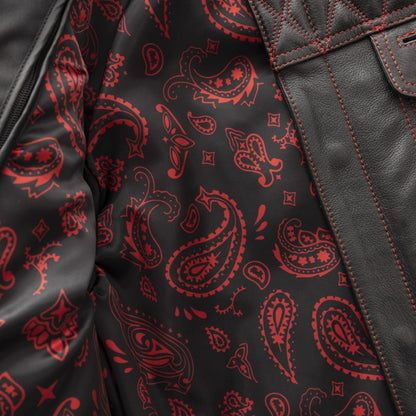 Cinder Men's Cafe Style Leather Jacket Men's Leather Jacket Jackets
