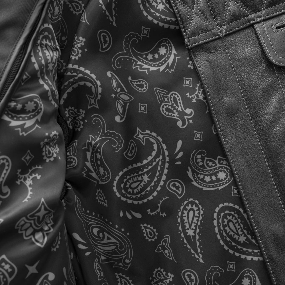 Cinder Men's Cafe Style Leather Jacket Men's Leather Jacket Jackets