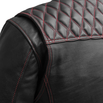 Cinder Men's Cafe Style Leather Jacket Men's Leather Jacket Jackets