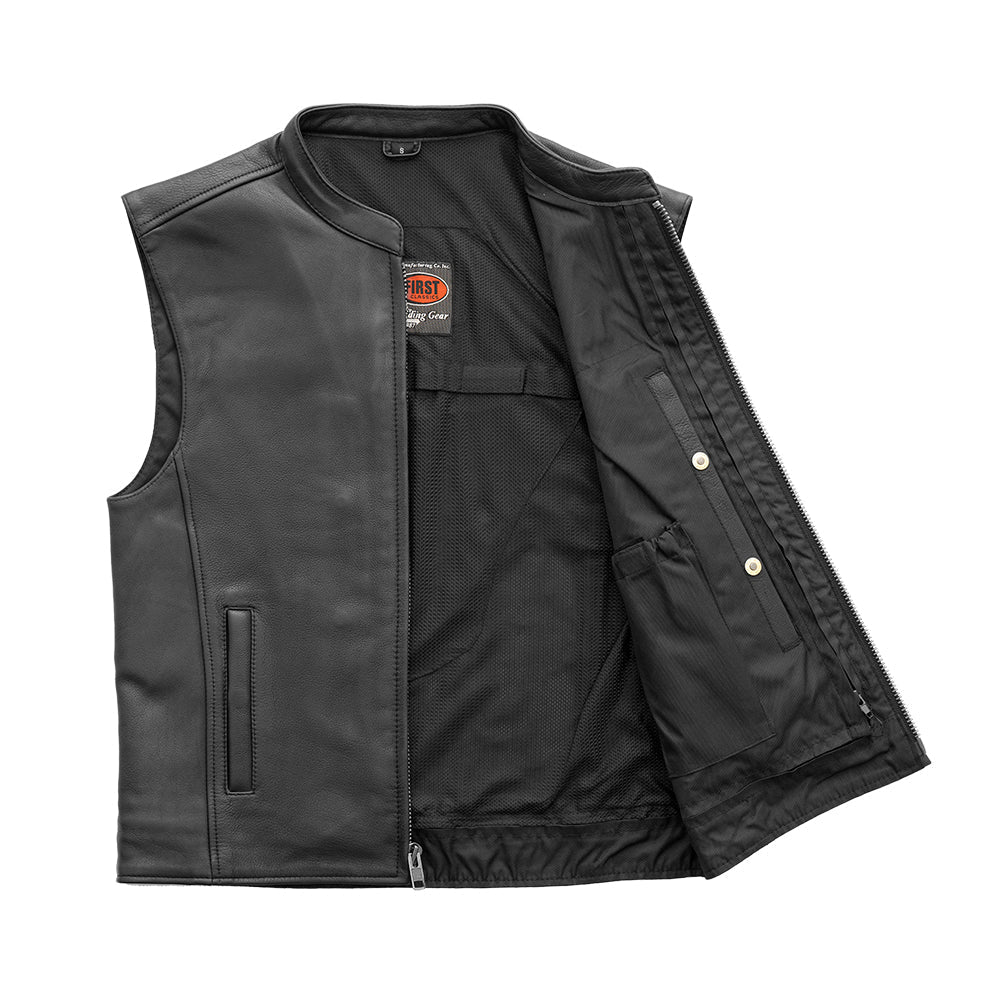 Club House Men's Leather Motorcycle Vest Men's Leather Vest Vests
