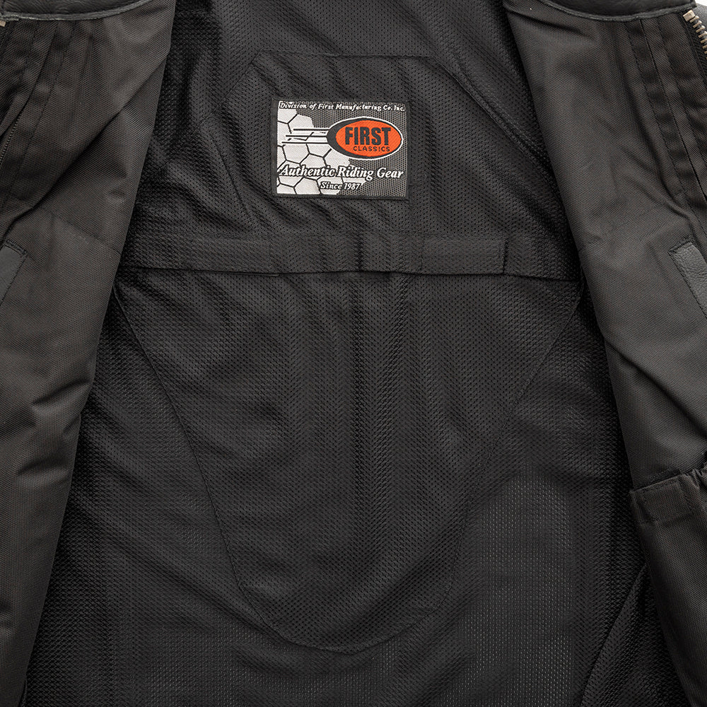 Club House Men's Leather Motorcycle Vest Men's Leather Vest Vests