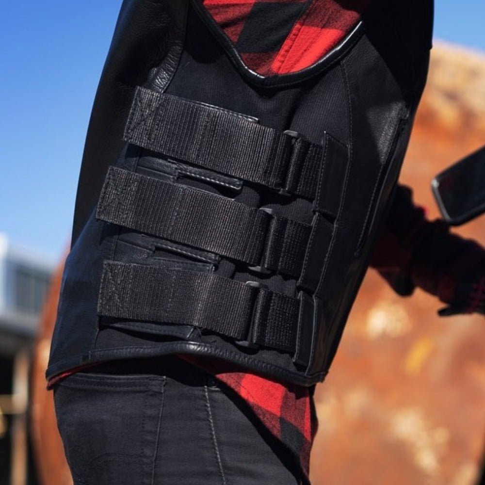 Commando Men's Leather Swat Style Motorcycle Vest Men's Leather Vest Vests