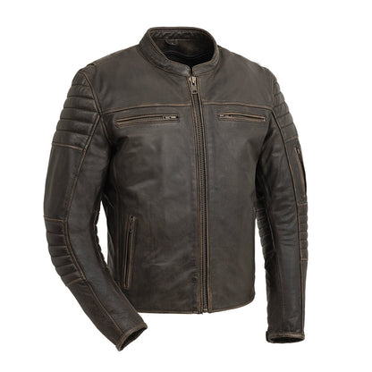 Commuter Men's Motorcycle Leather Jacket Men's Leather Jacket Jackets Brown S