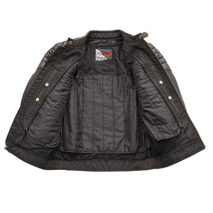 Crusader Men's Motorcycle Leather Jacket Men's Leather Jacket Jackets