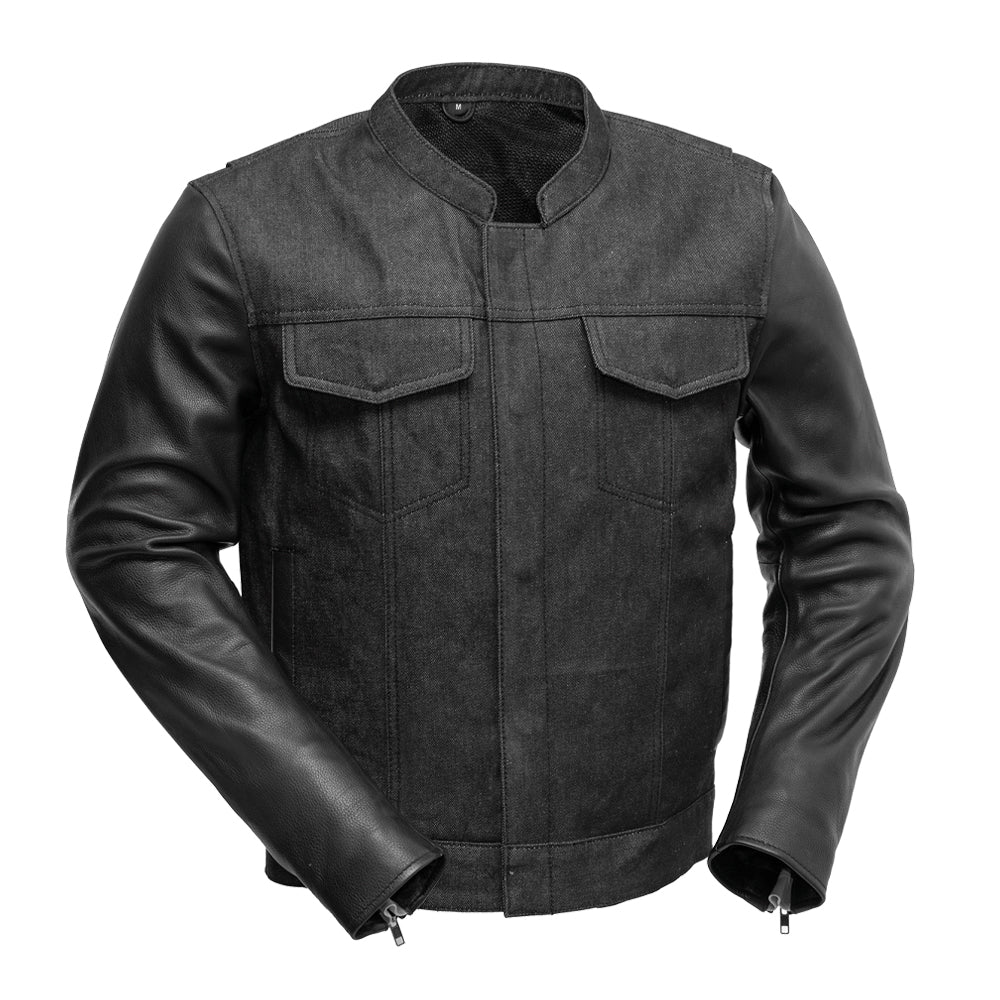 Cutlass - Men's Denim/Leather Jacket Men's Leather/Denim Jacket Jackets XS