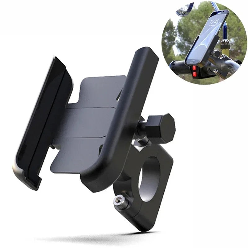 Aluminum motorcycle phone mount product shot