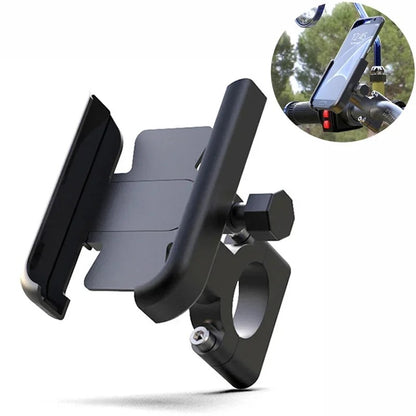 Aluminum motorcycle phone mount product shot