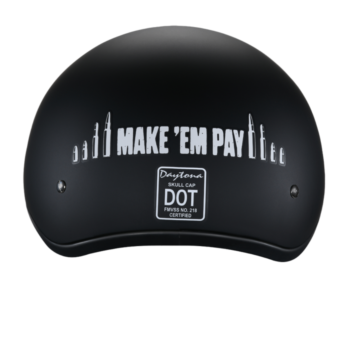 Daytona D.O.T Skull Cap - w/Make 'Em Pay Helmet