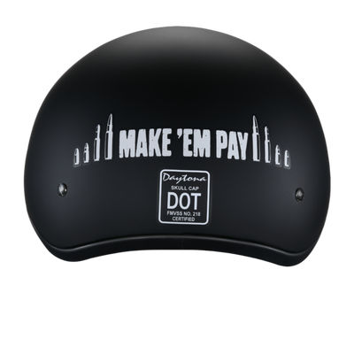 Daytona D.O.T Skull Cap - w/Make 'Em Pay Helmet