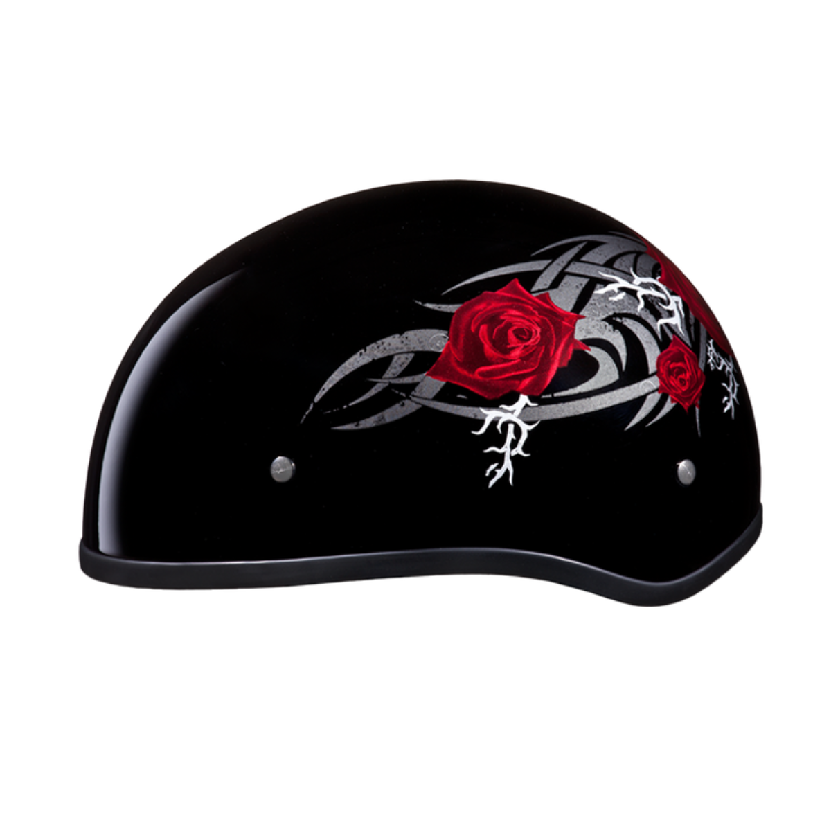 Daytona D.O.T Skull Cap - w/Rose Helmet