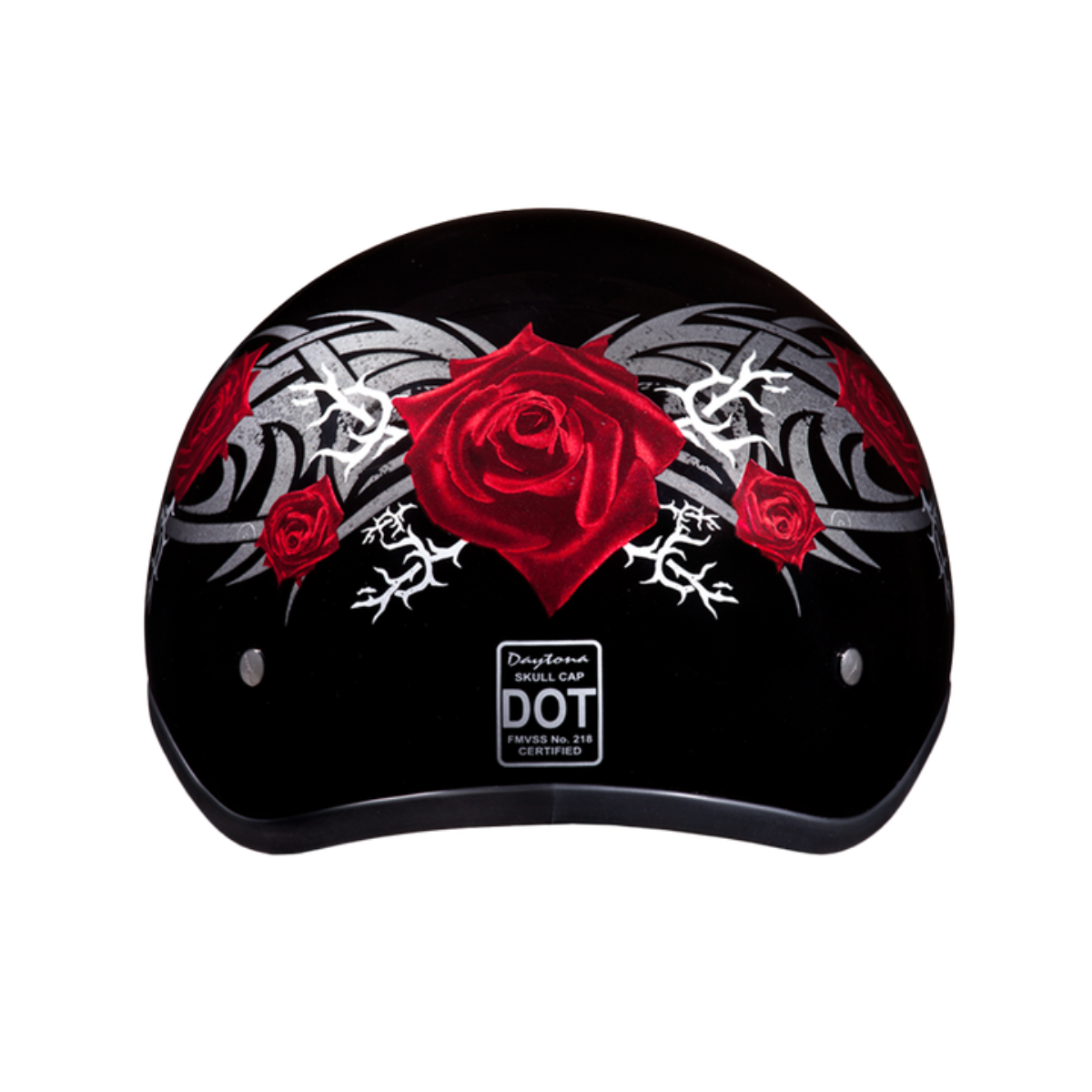 Daytona D.O.T Skull Cap - w/Rose Helmet