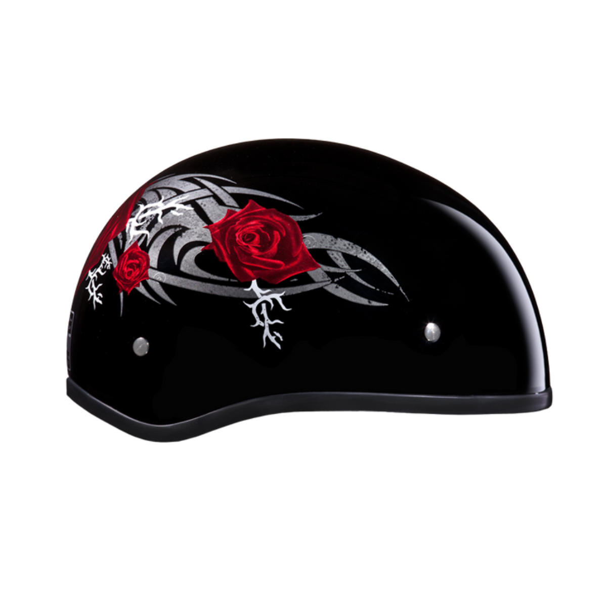 Daytona D.O.T Skull Cap - w/Rose Helmet