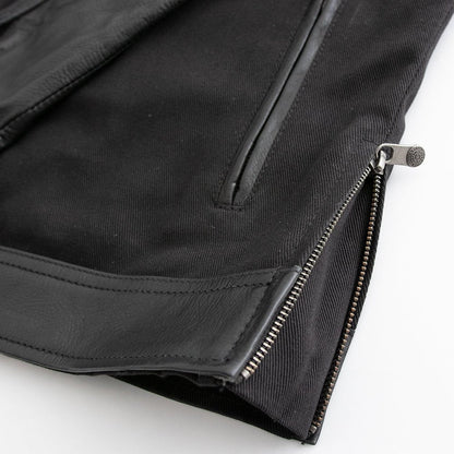 Daredevil Men's Motorcycle Twill/Leather Jacket Men's Twill Jacket Jackets