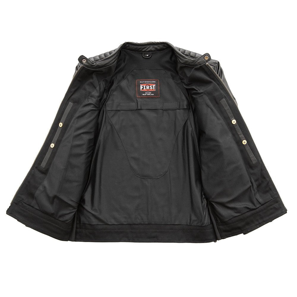 Daredevil Men's Motorcycle Twill/Leather Jacket Men's Twill Jacket Jackets