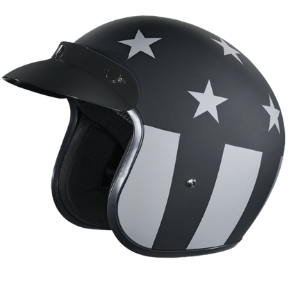 Daytona D.O.T Cruiser - w/Captain America Stealth Open Face Helmet