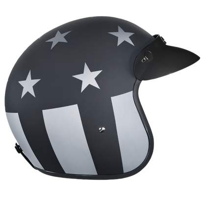 Daytona D.O.T Cruiser - w/Captain America Stealth Open Face Helmet