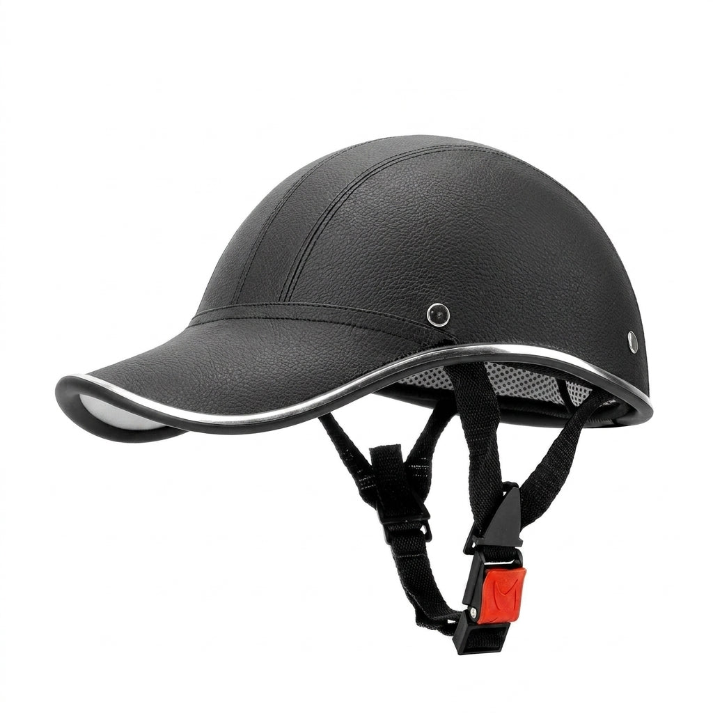 Motorcycle Helmet - 2024 New Motorcycle Half Helmet Baseball Cap Half