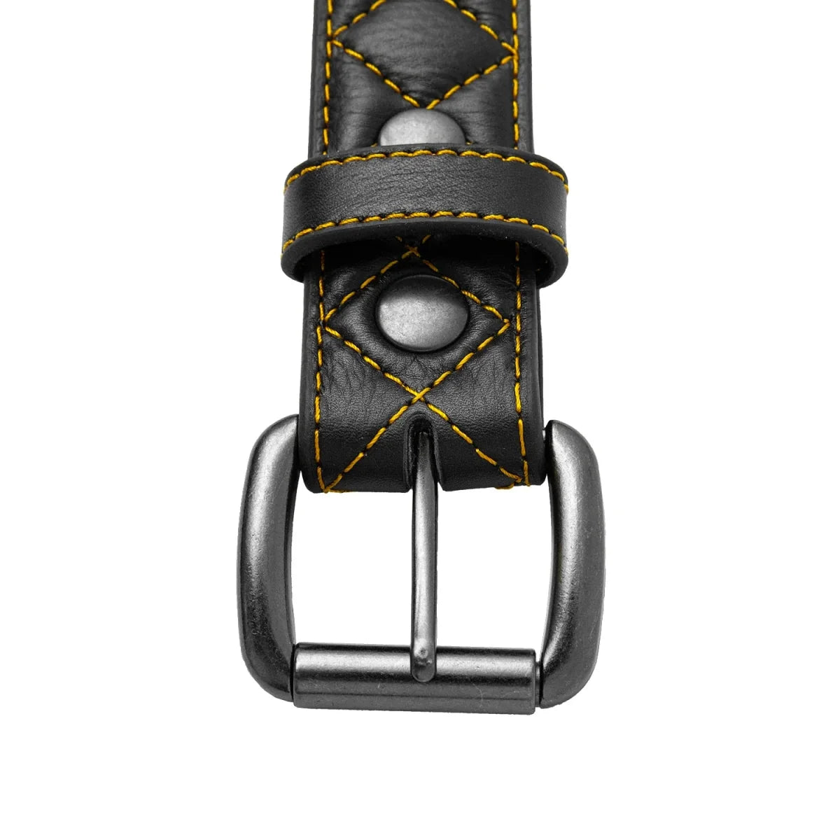 Diamond Quilted Leather Belt Belt Accessories