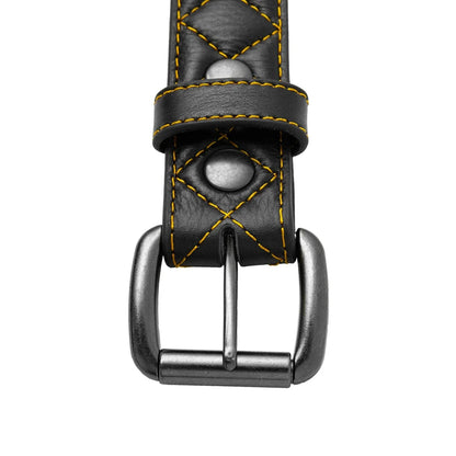 Diamond Quilted Leather Belt Belt Accessories