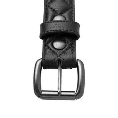 Diamond Quilted Leather Belt Belt Accessories