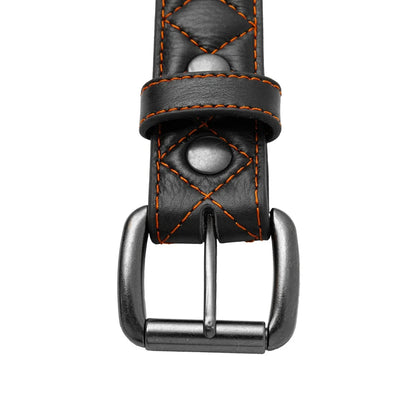 Diamond Quilted Leather Belt Belt Accessories