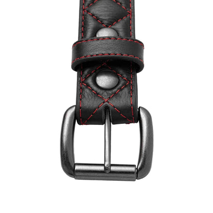 Diamond Quilted Leather Belt Belt Accessories