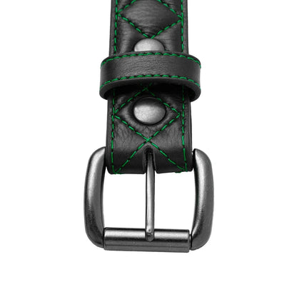 Diamond Quilted Leather Belt Belt Accessories