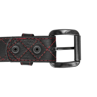 Diamond Quilted Leather Belt Belt Accessories