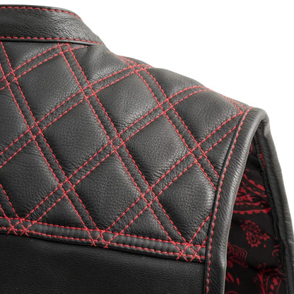 Downside Men's Motorcycle Leather Vest Men's Leather Vest Vests