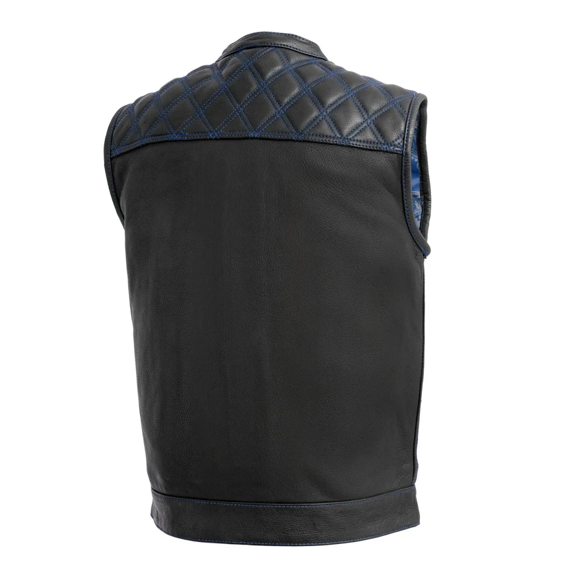 Downside Men's Motorcycle Leather Vest Men's Leather Vest Vests