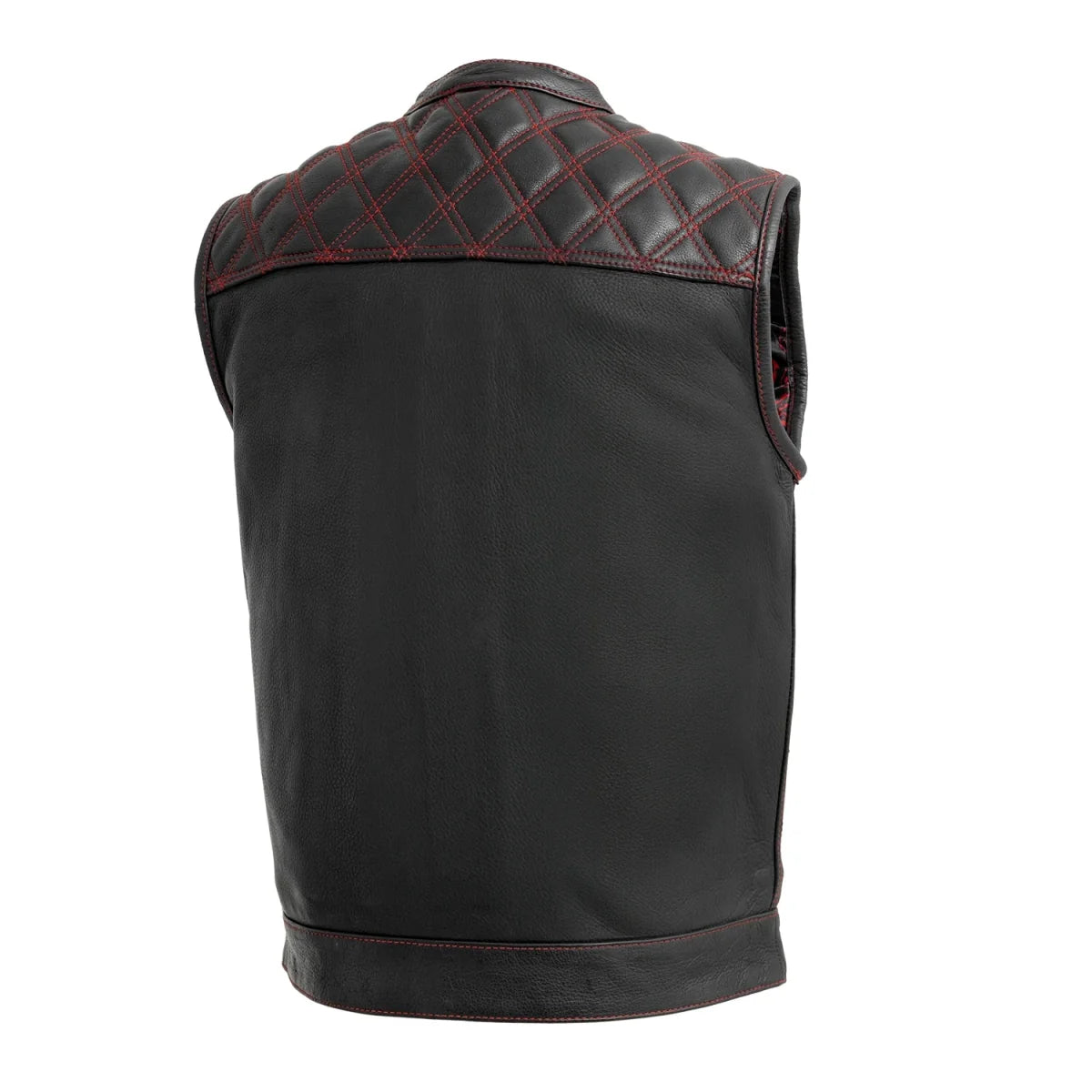 Downside Men's Motorcycle Leather Vest Men's Leather Vest Vests