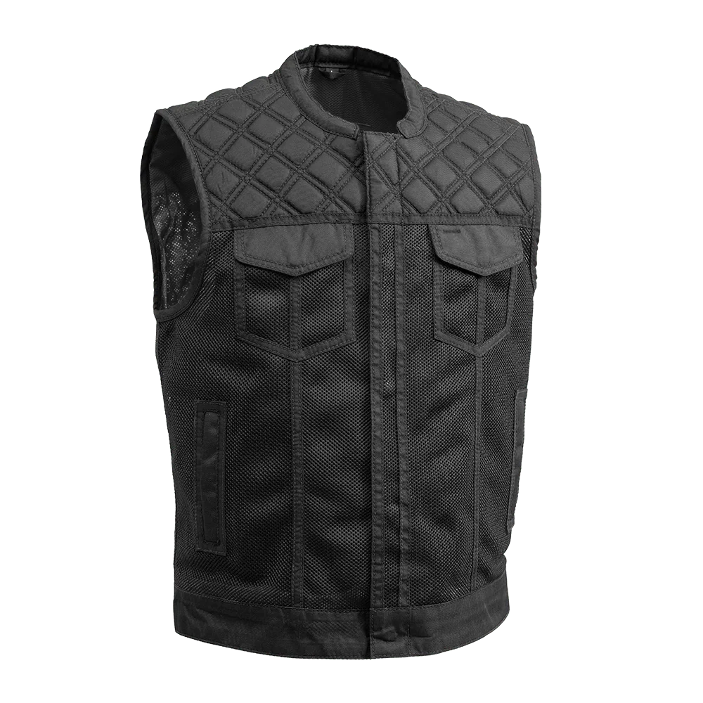 Downside Moto Mesh Men's Motorcycle Vest Men's Moto Mesh Vest Vests Black/Black S
