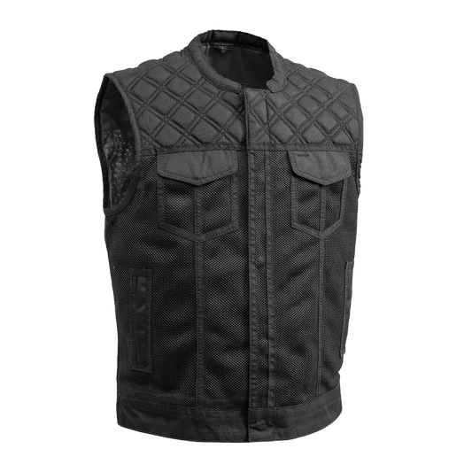 Downside Moto Mesh Men's Motorcycle Vest Men's Moto Mesh Vest Vests Black/Black S