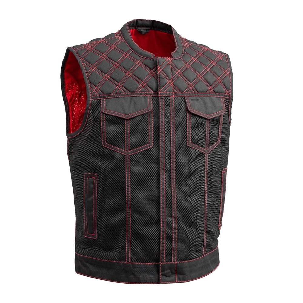 Downside Moto Mesh Men's Motorcycle Vest Men's Moto Mesh Vest Vests Black/Red S