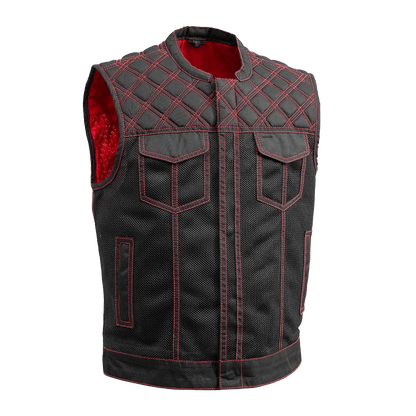 Downside Moto Mesh Men's Motorcycle Vest Men's Moto Mesh Vest Vests Black/Red S