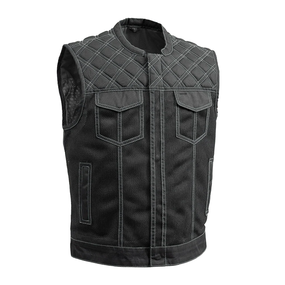 Downside Moto Mesh Men's Motorcycle Vest Men's Moto Mesh Vest Vests Black/Grey S