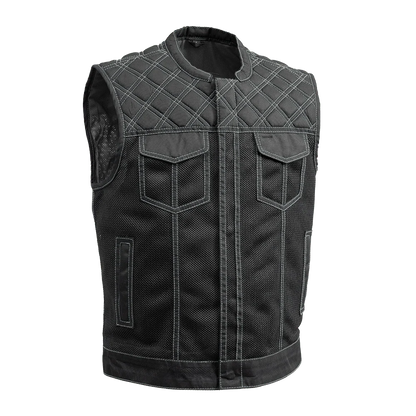 Downside Moto Mesh Men's Motorcycle Vest Men's Moto Mesh Vest Vests Black/Grey S