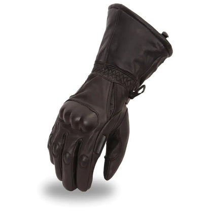 Enduro Men's Motorcycle Leather Gauntlet Men's Gauntlet Accessories Black XS