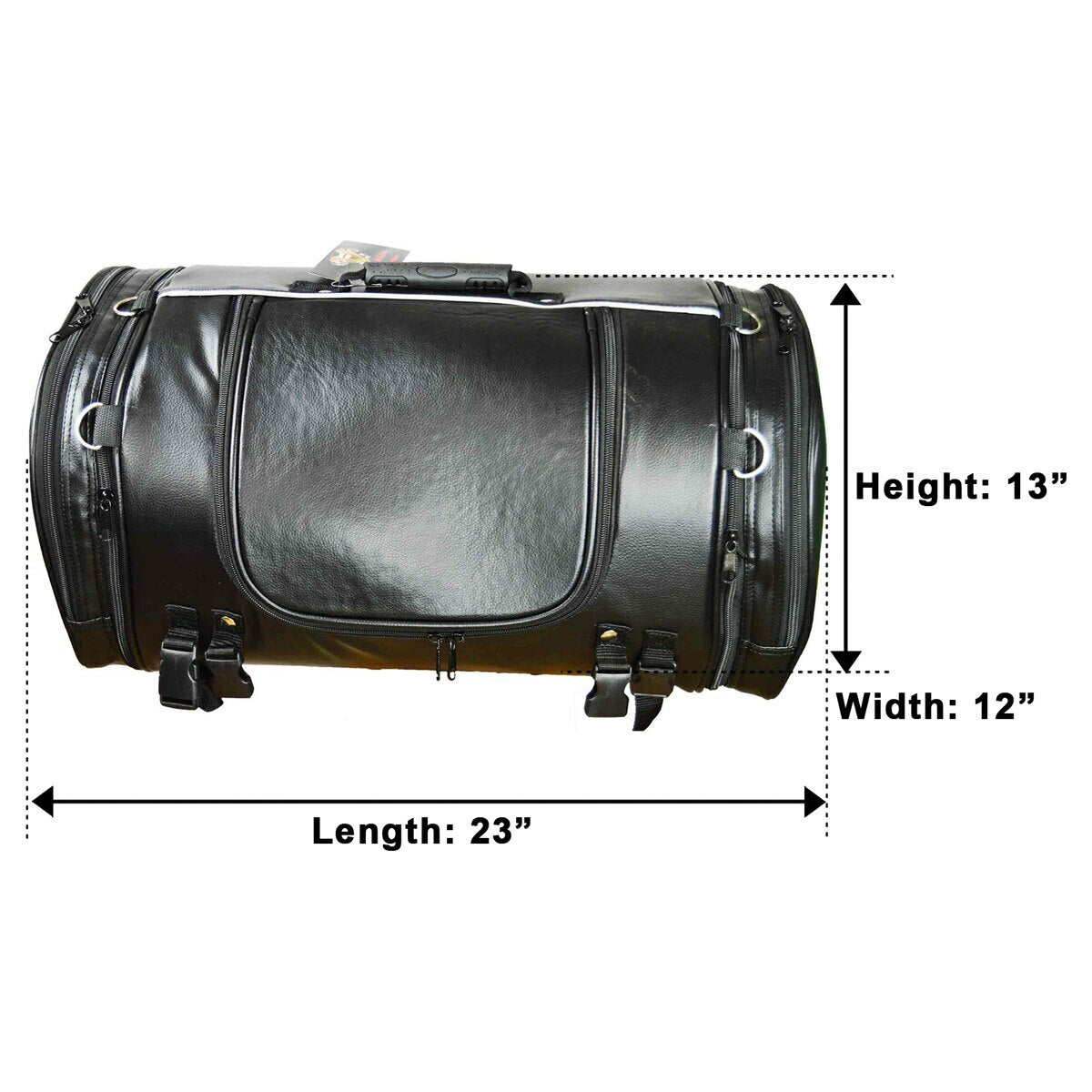 Vance Leather Trunk Bag with Expandable Sides