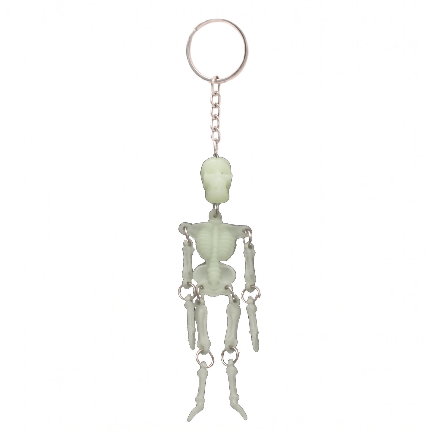 Stainless Steel Biker Ring - Luminous Skull Keychain Car Keyring Multi