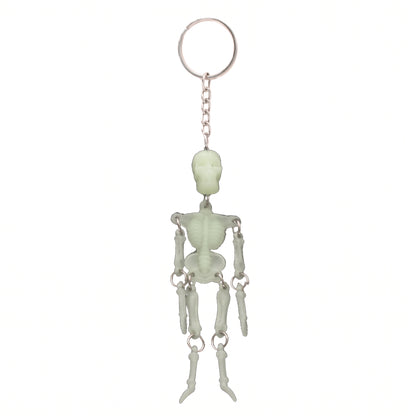 Stainless Steel Biker Ring - Luminous Skull Keychain Car Keyring Multi