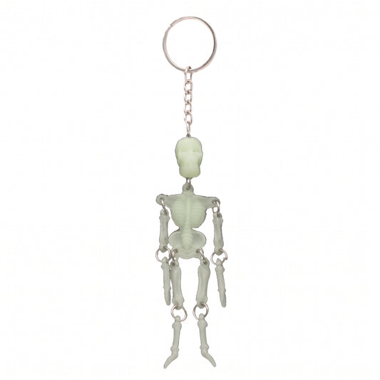 Stainless Steel Biker Ring - Luminous Skull Keychain Car Keyring Multi
