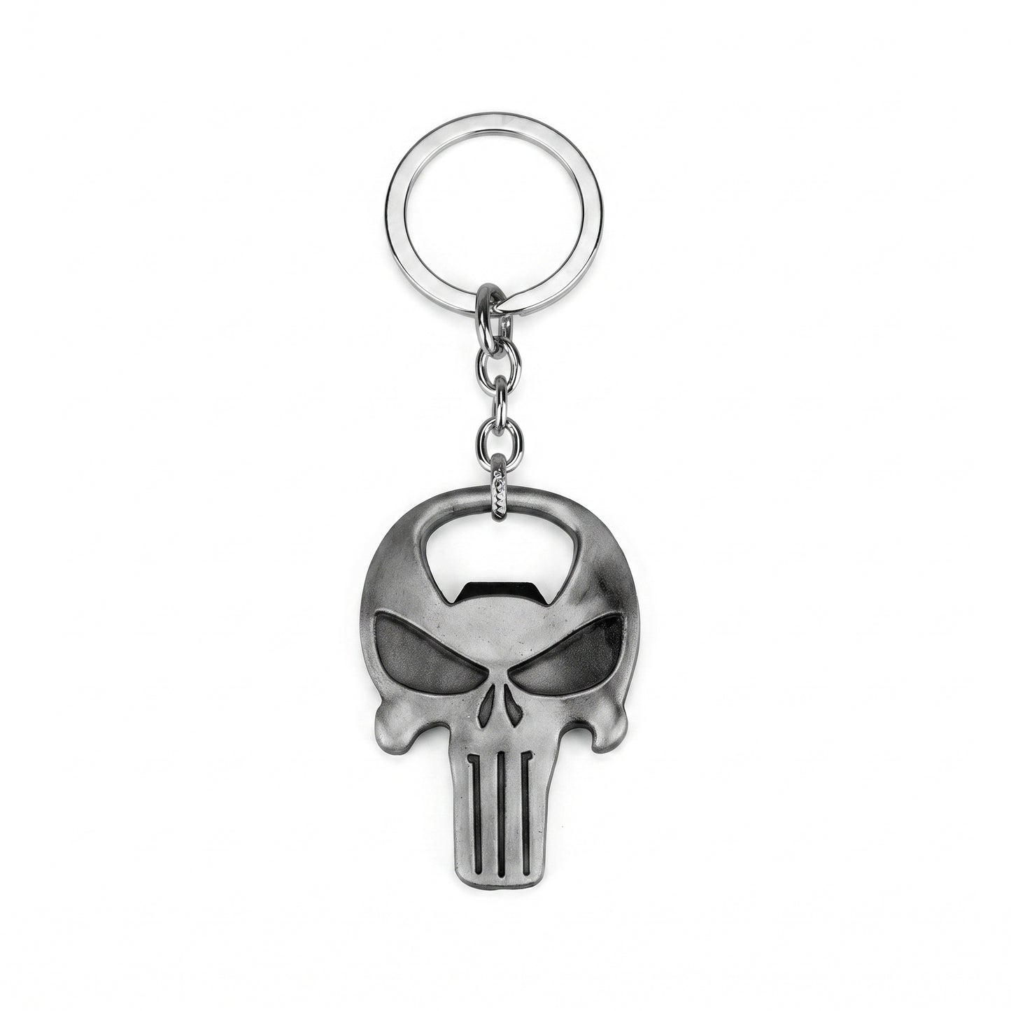 Stainless Steel Biker Ring - Punisher Skull Key Chain Punisher Skeleto