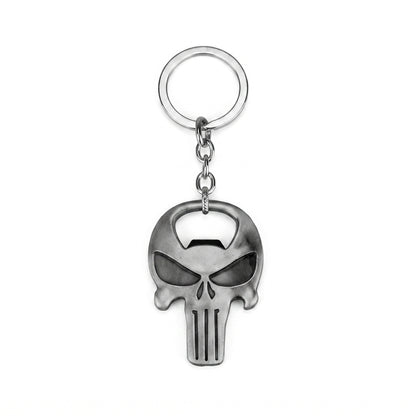 Stainless Steel Biker Ring - Punisher Skull Key Chain Punisher Skeleto