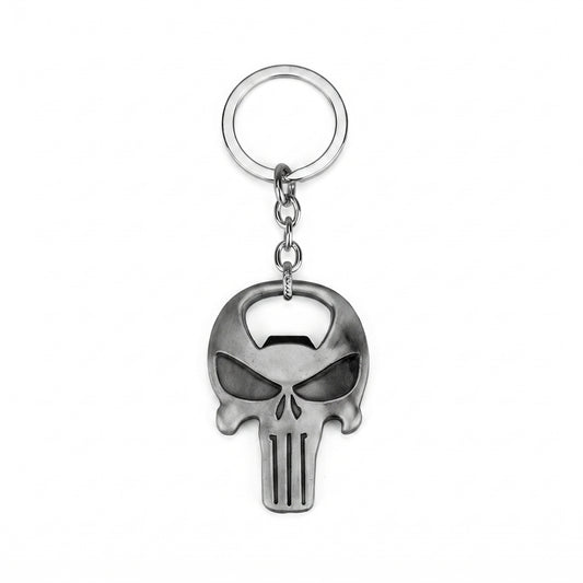 Stainless Steel Biker Ring - Punisher Skull Key Chain Punisher Skeleto