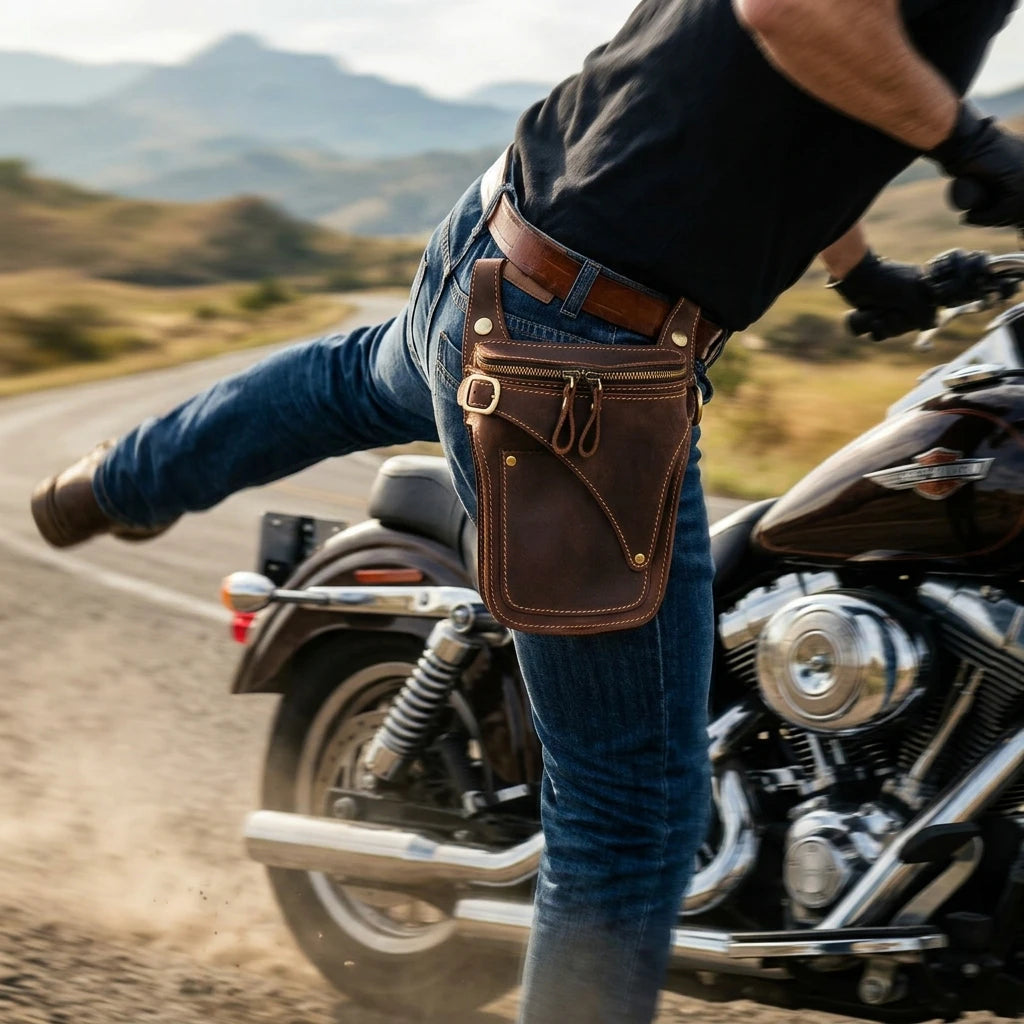 ALR™ Motorcycle Genuine Leather Hip Bag