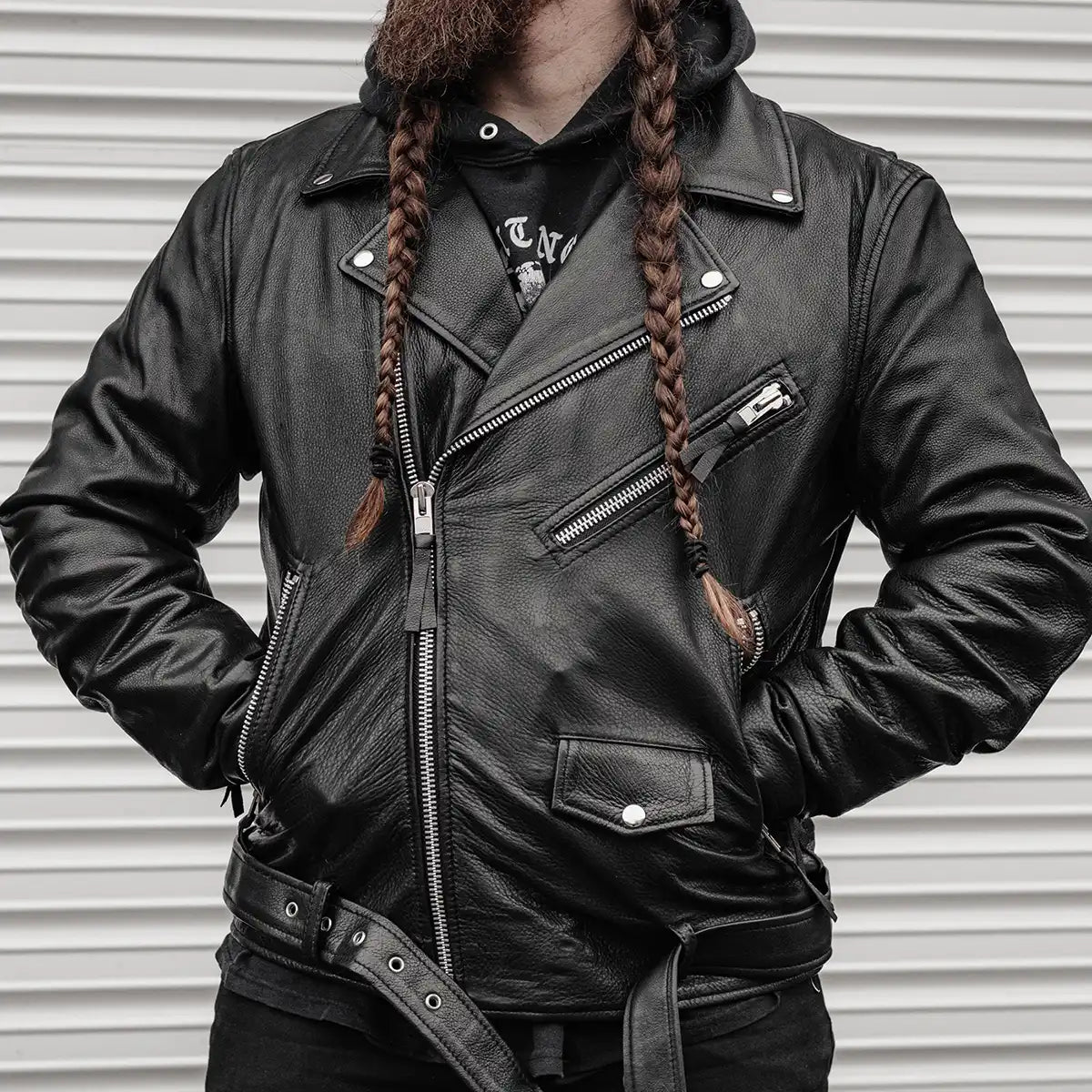 Fillmore Men's Motorcycle Leather Jacket Men's Leather Jacket Jackets