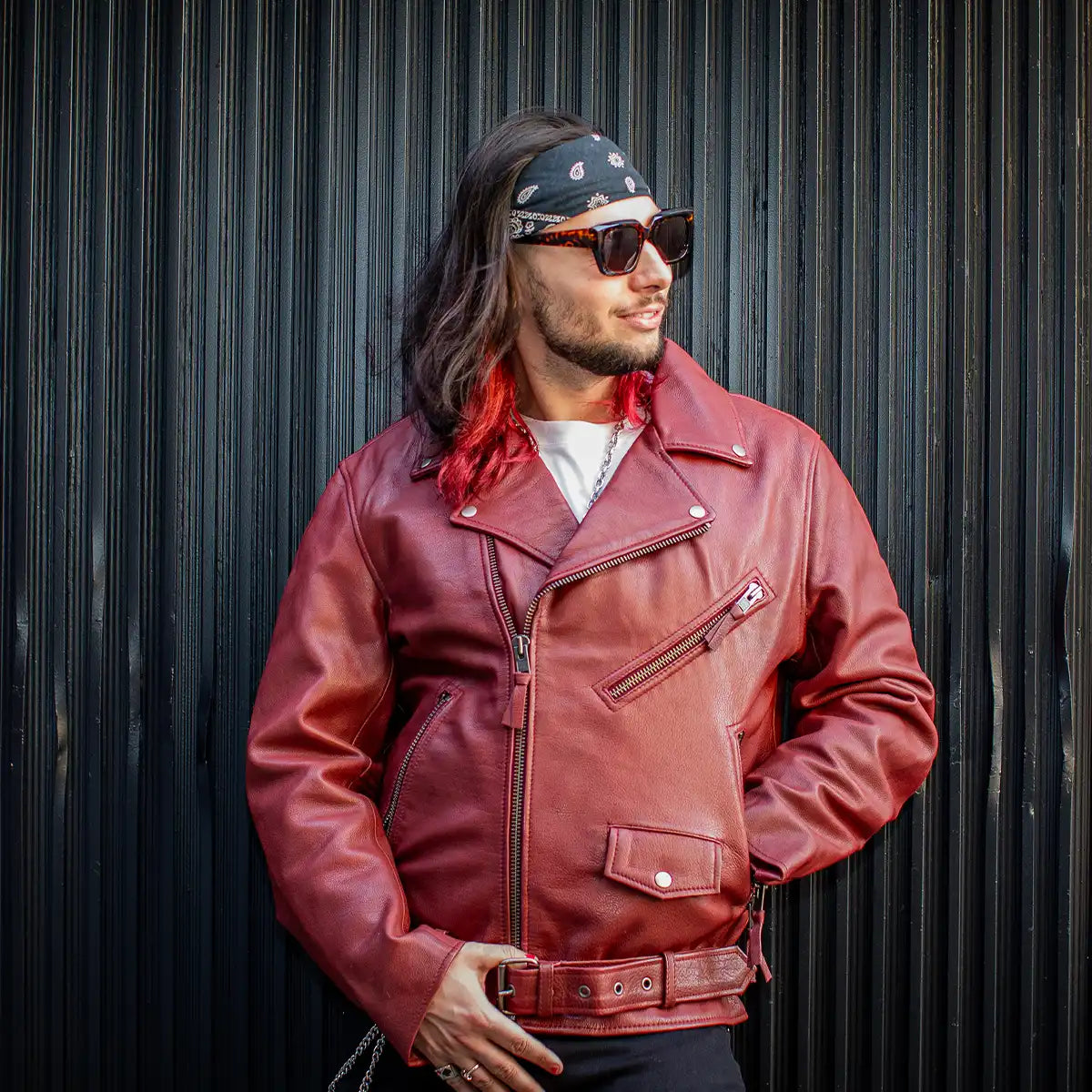 Fillmore Men's Motorcycle Leather Jacket Men's Leather Jacket Jackets