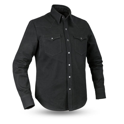 Forsyth Men's Motorcycle Canvas Shirt Canvas Shirt First Manufacturing Company Black S