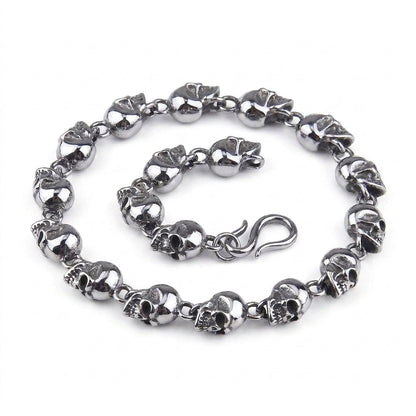 Stainless Steel Biker Ring - Polishing Vampire Skull Ring Men Womens s